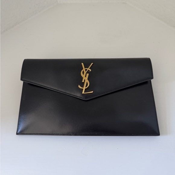 SAINT LAURENT 
Grain De Poudre Uptown Pouch Black - Picture 4 of 9